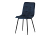 CT-281 BLUE4, jídelní židle, černá / látka modrý samet