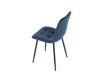 CT-281 BLUE4, jídelní židle, černá / látka modrý samet