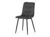 CT-281 GREY4, jídelní židle, černá / látka šedý samet