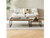 CT-611 OAK, konferenční stolek 100x60cm, černá / šedá / dub divoký