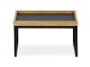 CT-612 OAK, konferenční stolek 53x53cm, černá / šedá / dub divoký