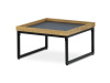 CT-612 OAK, konferenční stolek 53x53cm, černá / šedá / dub divoký