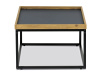 CT-613 OAK, konferenční stolek 100x60cm, černá / šedá / dub divoký
