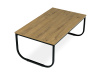 CT-622 OAK, konferenční stolek 100x60cm, černá / dub divoký