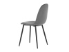 CT-971 GREY4, jídelní židle, černá / látka šedá