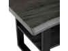 CT-F4212 GREY, konferenční stůl 120x60cm, černý lak / dub šedý