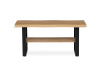 CT-F4212 OAK, konferenční stůl 120x60cm, černý lak / dub divoký