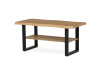 CT-F4212 OAK, konferenční stůl 120x60cm, černý lak / dub divoký