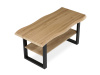 CT-F4212 OAK, konferenční stůl 120x60cm, černý lak / dub divoký