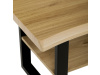 CT-F4212 OAK, konferenční stůl 120x60cm, černý lak / dub divoký