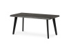 CT-F4412 GREY, konferenční stůl 120x60cm, černý lak / dub šedý