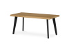 CT-F4412 OAK, konferenční stůl 120x60cm, černý lak / dub divoký