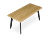 CT-F4412 OAK, konferenční stůl 120x60cm, černý lak / dub divoký