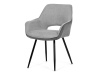 CT-S8108 SIL2, jídelní křeslo, černá / látka stříbrná + šedá