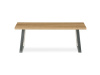 CT-W1515 OAK, konferenční stůl 120x60cm, broušený nerez / dub