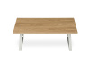 CT-W1515 OAK, konferenční stůl 120x60cm, broušený nerez / dub