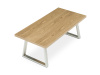 CT-W1515 OAK, konferenční stůl 120x60cm, broušený nerez / dub