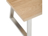 CT-W1515 OAK, konferenční stůl 120x60cm, broušený nerez / dub
