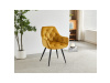 DCH-421 YEL4, jídelní židle, černá / látka žlutá