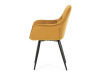 DCH-421 YEL4, jídelní židle, černá / látka žlutá