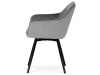 DCH-425 GREY4, jídelní židle, černý lak / látka šedý samet