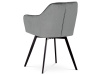 DCH-425 GREY4, jídelní židle, černý lak / látka šedý samet