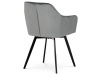 DCH-425 GREY4, jídelní židle, černý lak / látka šedý samet