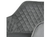 DCH-425 GREY4, jídelní židle, černý lak / látka šedý samet