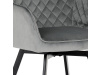 DCH-425 GREY4, jídelní židle, černý lak / látka šedý samet