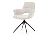 DCH-D1320 CRM2, jídelní otočné křeslo, černá / látka krémová