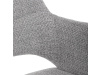 DCH-D1320 GREY2, jídelní otočné křeslo, černá / látka šedá