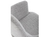 DCH-D1320 GREY2, jídelní otočné křeslo, černá / látka šedá
