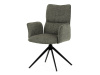 DCH-D1328 GRN2, jídelní otáčecí křeslo, černá / látka zelená