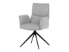 DCH-D1328 SIL2, jídelní otáčecí křeslo, černá / látka světle šedá