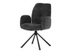 DCH-D1330 BK2, jídelní otočné křeslo, černá / látka černá