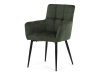 DCH-P3146 GRN2, jídelní křeslo, černá / látka tmavě zelená