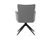 DCH-P3170 GREY2, jídelní otočné křeslo, černá / látka šedá