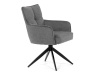 DCH-P3170 GREY2, jídelní otočné křeslo, černá / látka šedá