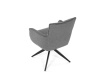 DCH-P3170 GREY2, jídelní otočné křeslo, černá / látka šedá
