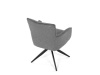 DCH-P3170 GREY2, jídelní otočné křeslo, černá / látka šedá