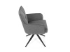 DCH-P3170 GREY2, jídelní otočné křeslo, černá / látka šedá
