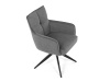 DCH-P3170 GREY2, jídelní otočné křeslo, černá / látka šedá