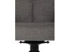 DCH-P3170 GREY2, jídelní otočné křeslo, černá / látka šedá