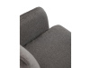 DCH-P3170 GREY2, jídelní otočné křeslo, černá / látka šedá