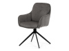 DCH-P3174 GREY2, jídelní otočné křeslo, černá / látka šedá