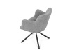 DCH-T1122 GREY2, jídelní otočné křeslo, látka šedá