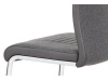 DCL-405 GREY2, jídelní židle, chrom / látka šedá + ekokůže šedá