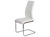 DCL-408 WT, jídelní židle, chrom / ekokůže bílá