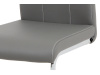 DCL-411 GREY, jídelní židle, chrom / ekokůže šedá