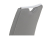 DCL-411 GREY, jídelní židle, chrom / ekokůže šedá